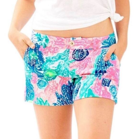 Lilly Pulitzer Callahan stretch short multi boho batik women’s size 00 - Picture 8 of 8